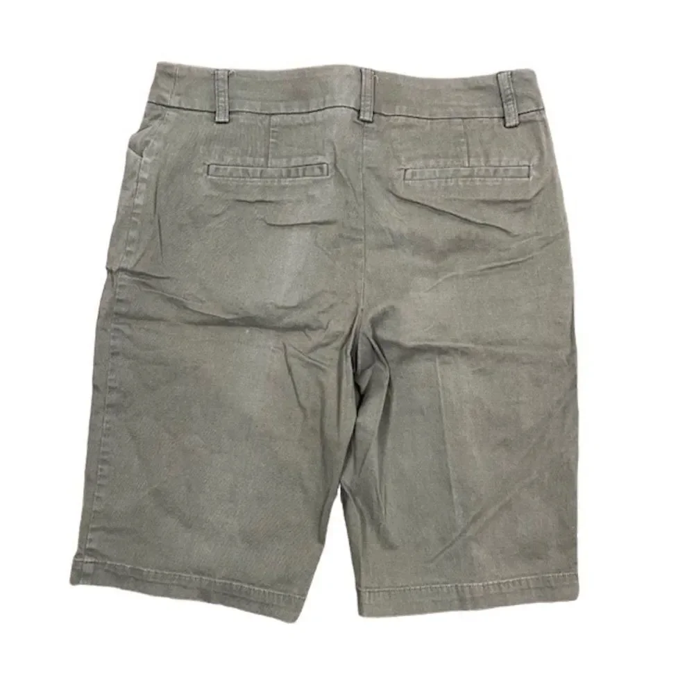 Jones New York Sport Women's Stretch Olive Trouser Shorts Bermuda‎ Green Size 6